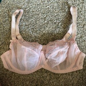 Sheer Lace Underwire Bra - Light Pink Curvy Kate 36D